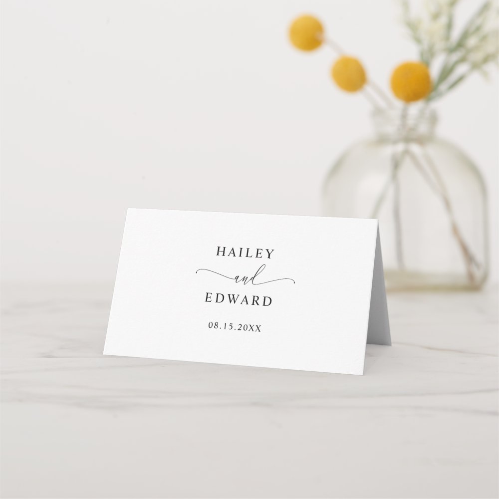 Minimal Wedding Table Number Place Card