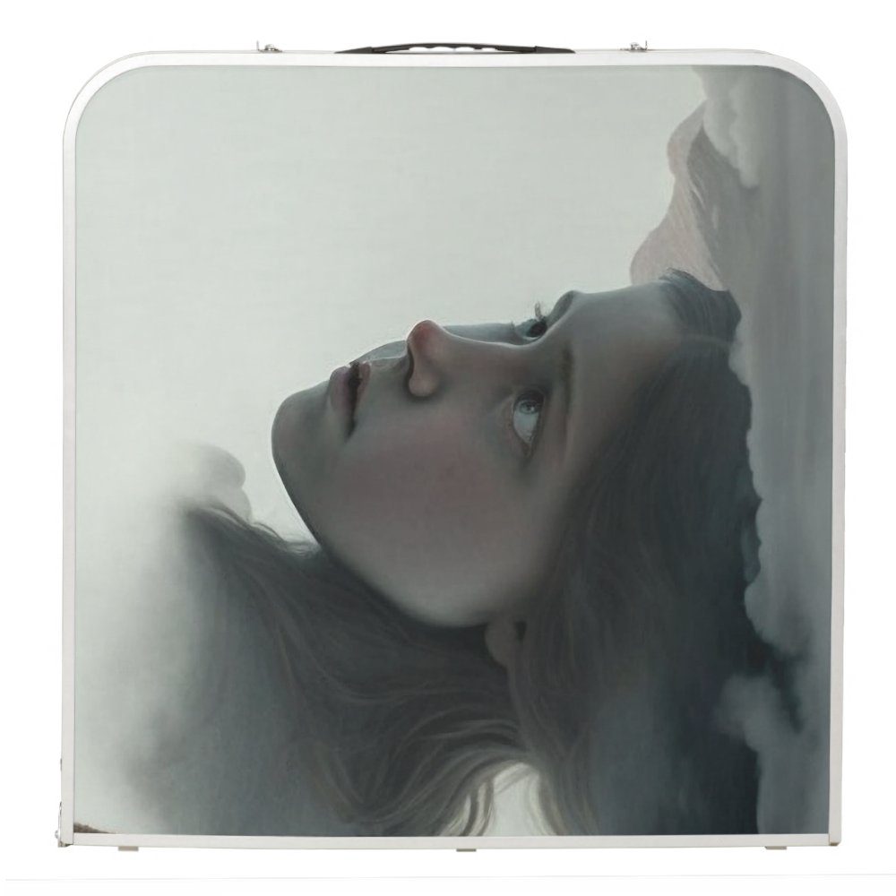 Girl with clouds beer pong table
