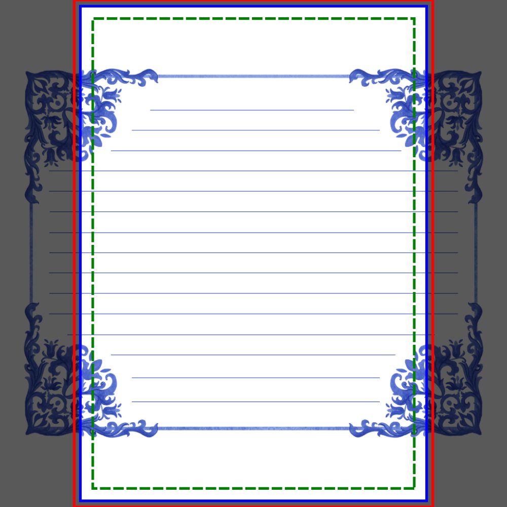 Blue and White Floral Tea Set Recipe Card