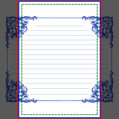 Blue and White Floral Tea Set Recipe Card