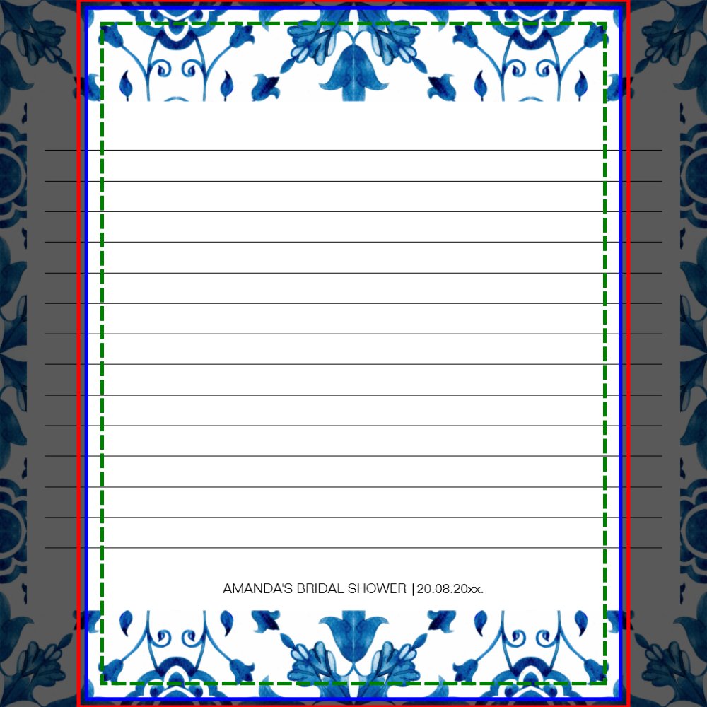 Mediterranean Blue Tiles Italy Recipe Cards