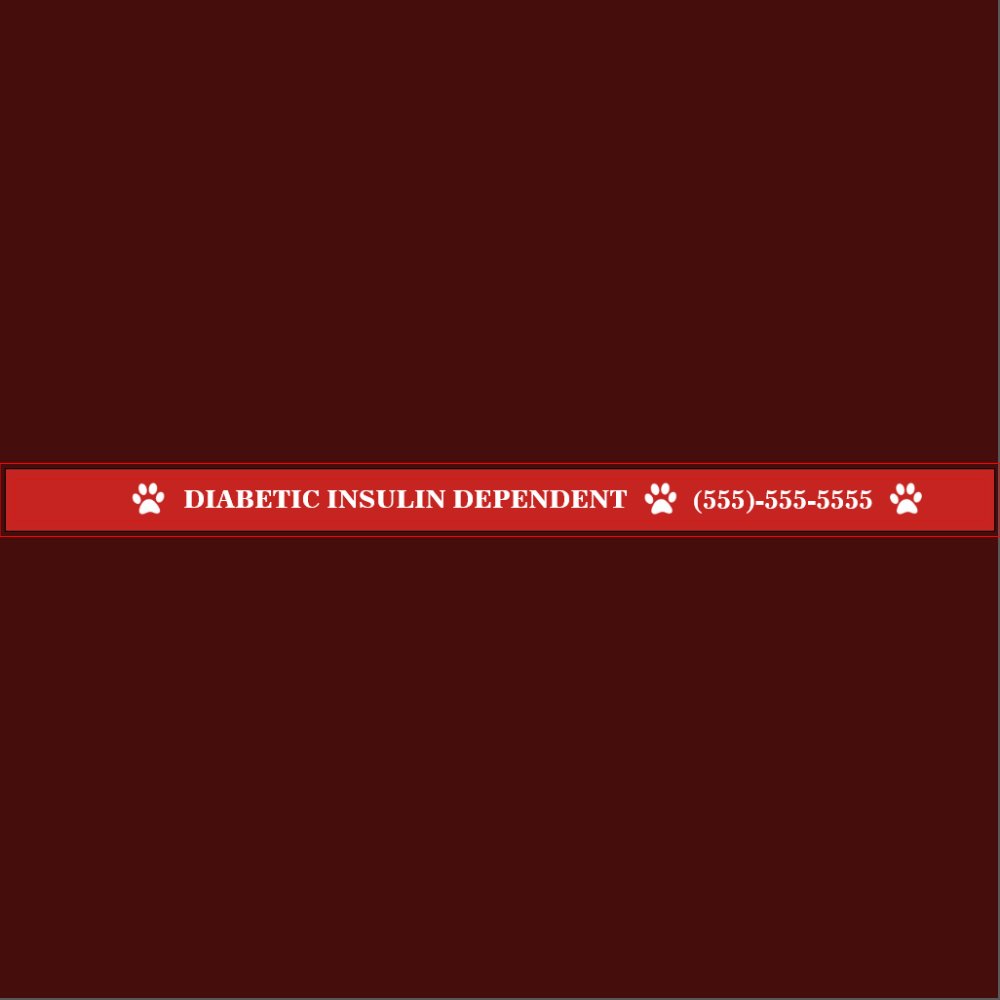 Diabetic Medical Alert Pet Collar