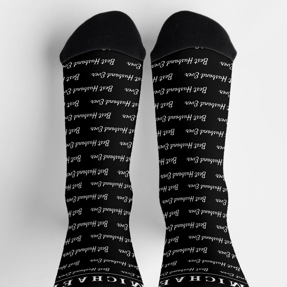Best Husband Ever | Fun Monogram Socks