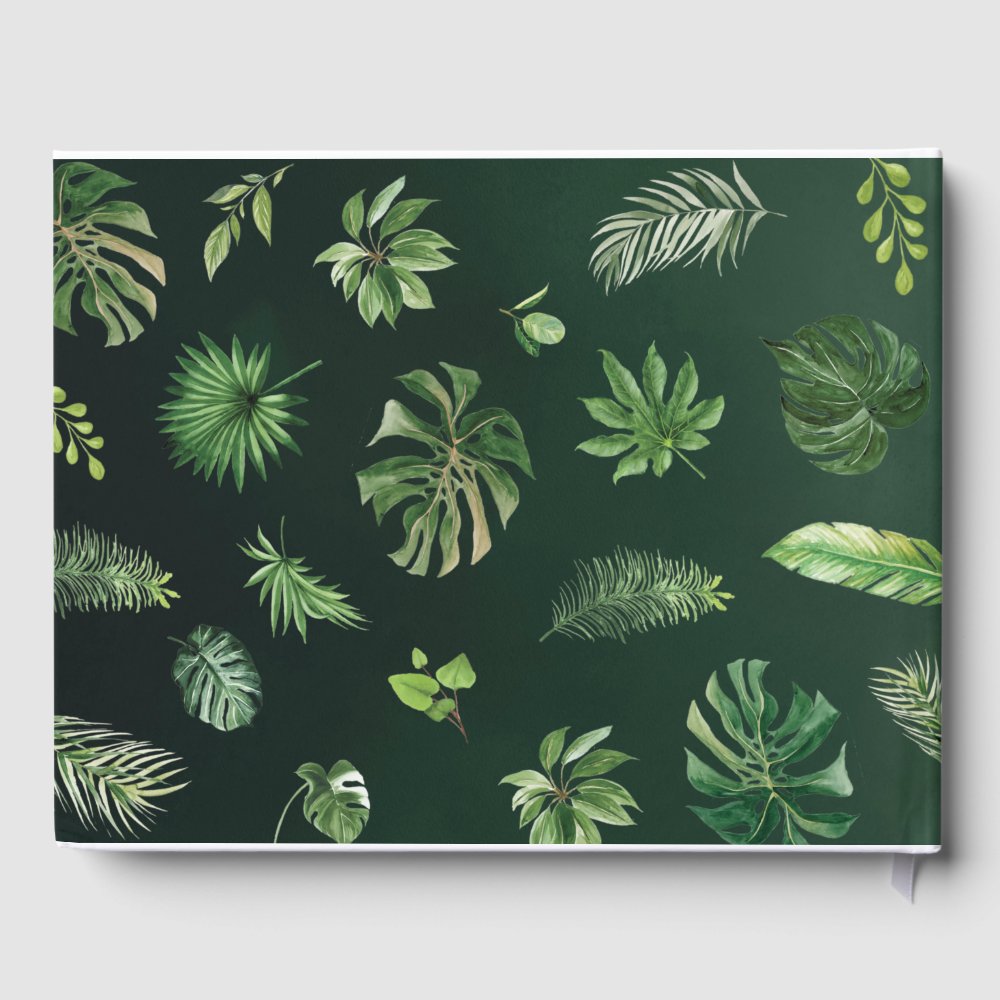 Trendy Greenery Jungle Safari Animals Baby Shower Guest Book