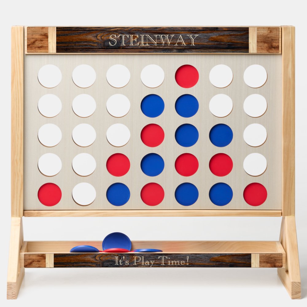 Rustic Wood Tone Fast Four Game