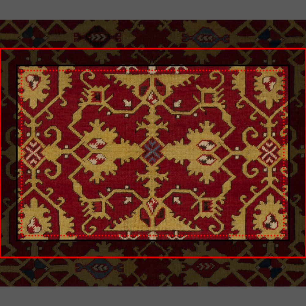 Antique Geometric Oriental Persian Red Pattern  Pet Bed