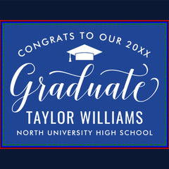 Congrats to Our 2026 Graduate Royal Blue Elegant Sign