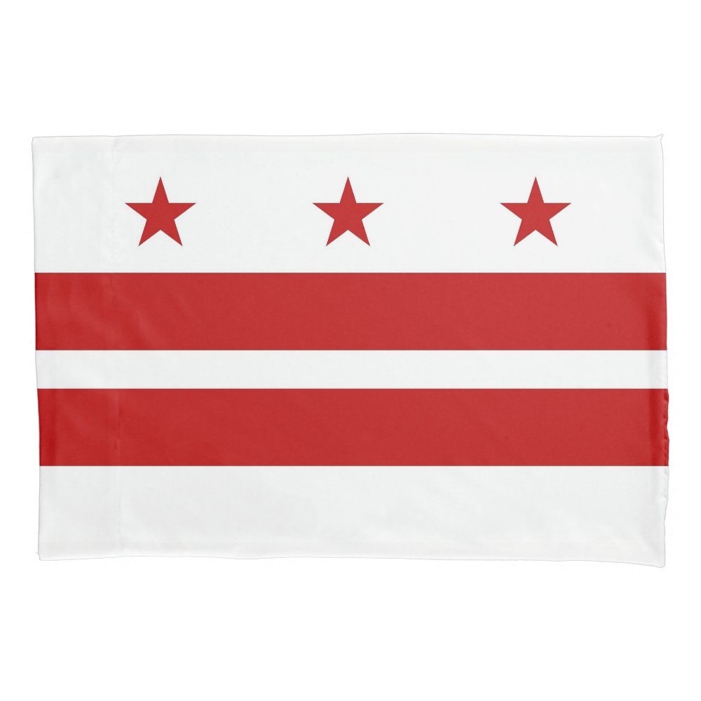 Patriotic Single Pillowcase flag of Washington DC