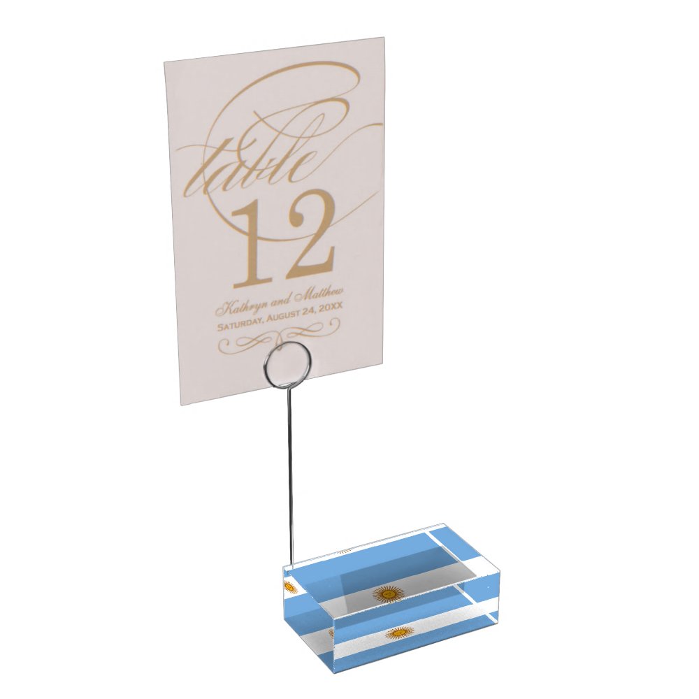 Argentina flag table place card holder for wedding
