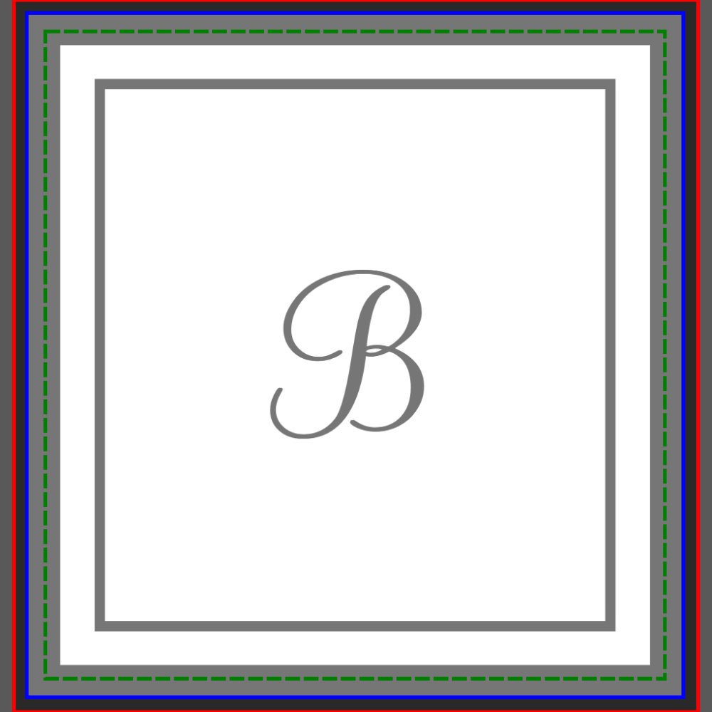 Elegant Dark Gray Border Script Monogram Shower Curtain