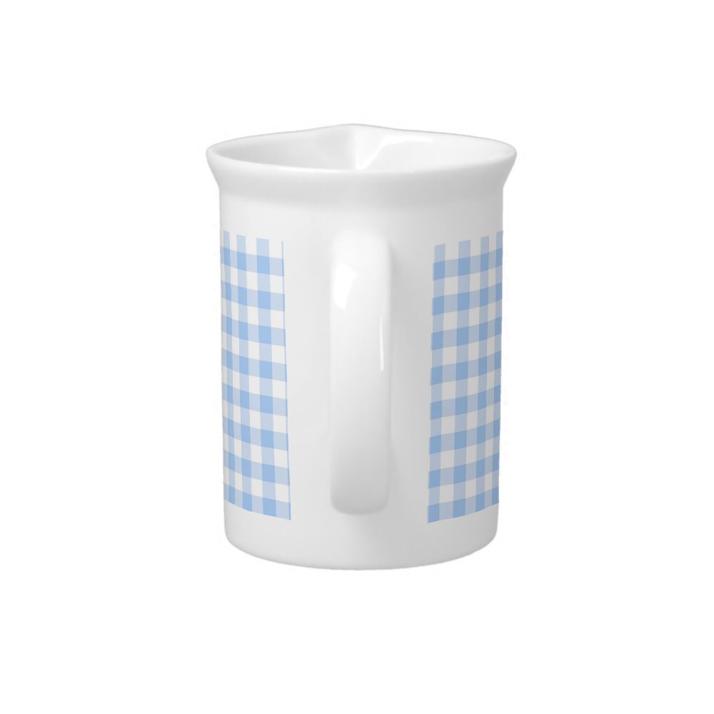 Porcelain Pitcher blue gingham