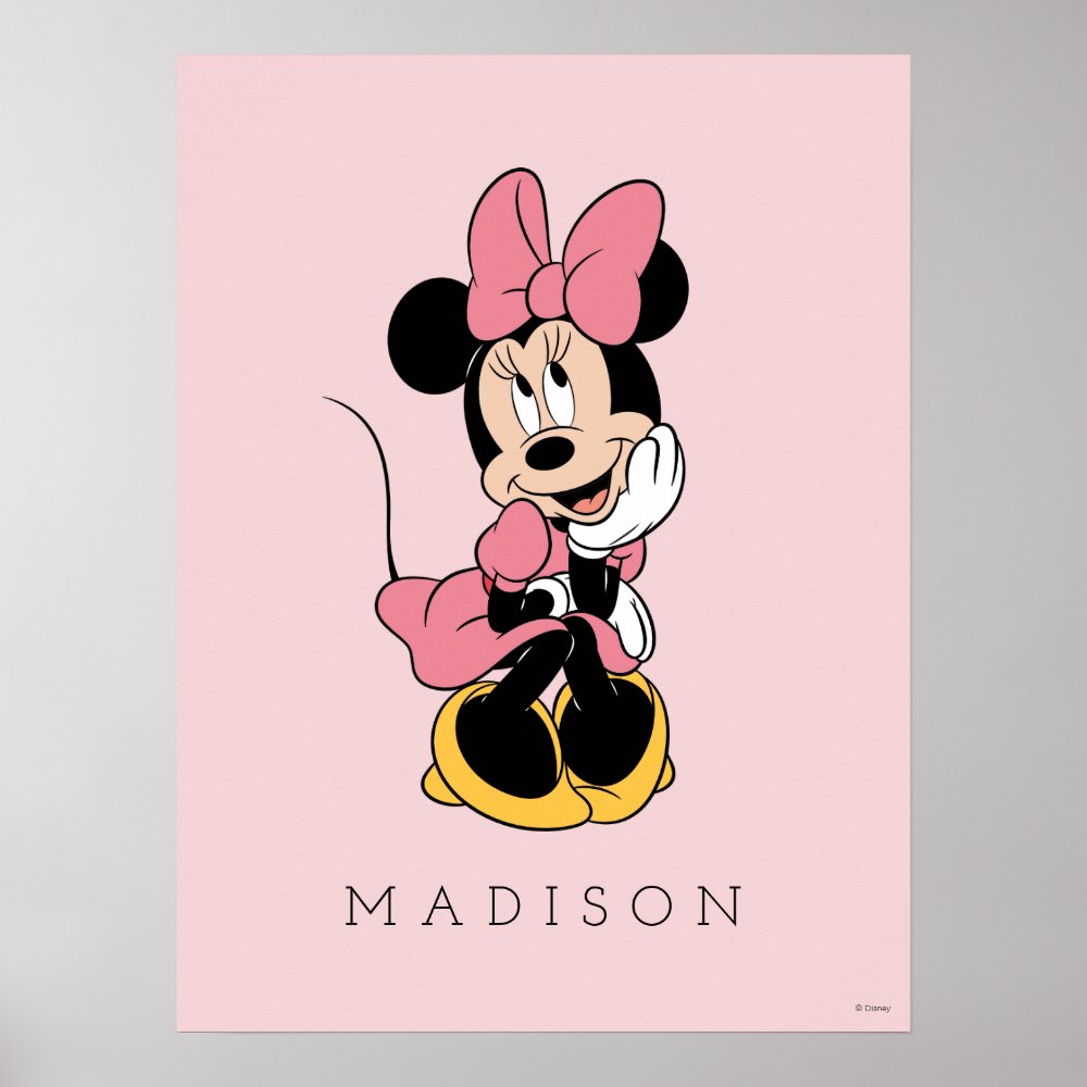 Personalized - Minnie Mouse | Posing in Pink Poster