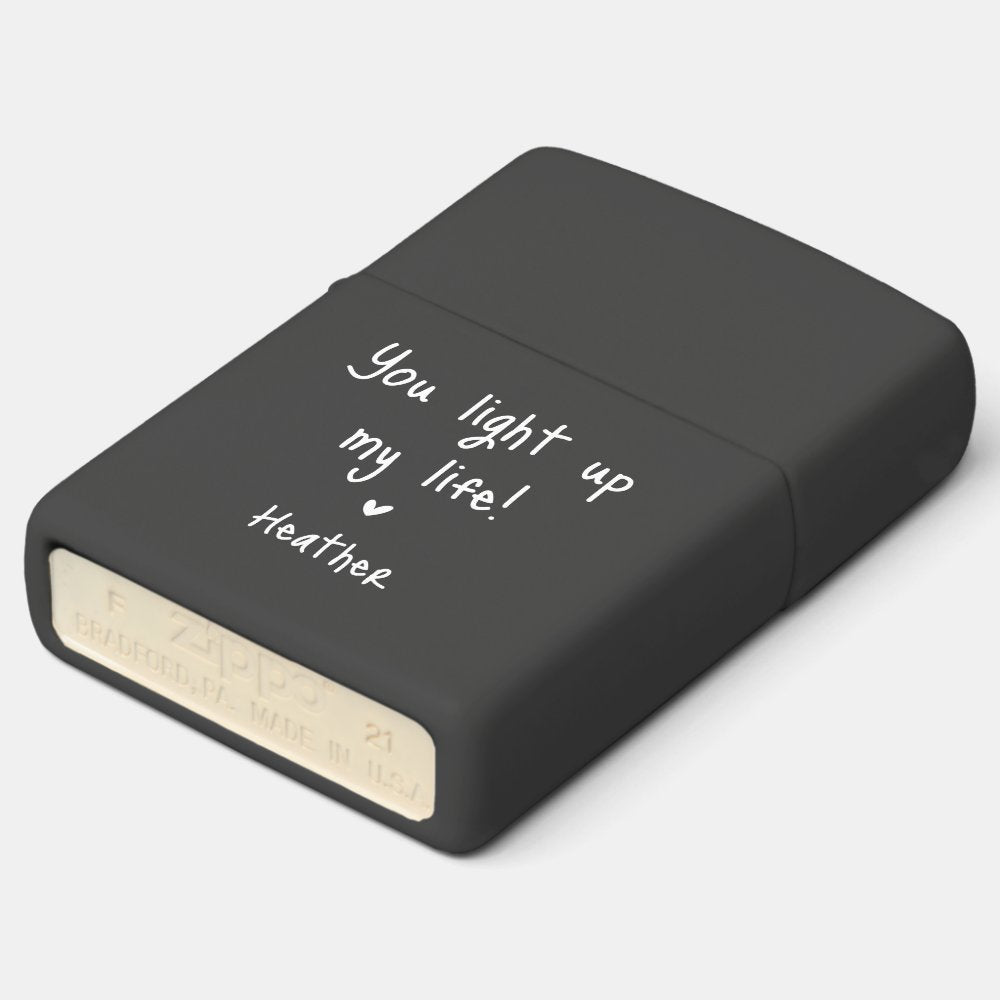 Handwritten Keepsake Gift for Him Zippo Lighter