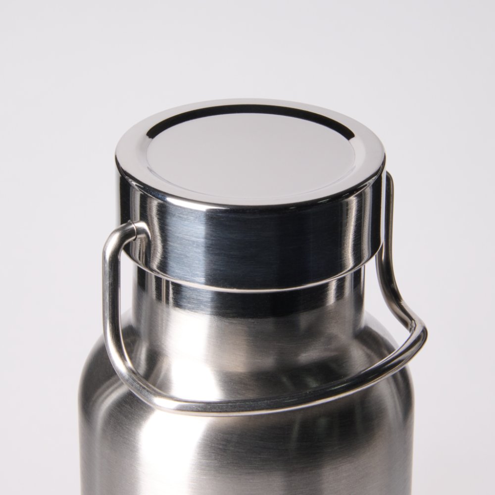 Silver Black Photo Daddy Collage Wrap Water Bottle