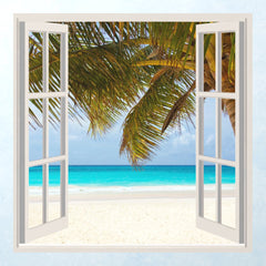 Create your own window view wall decal
