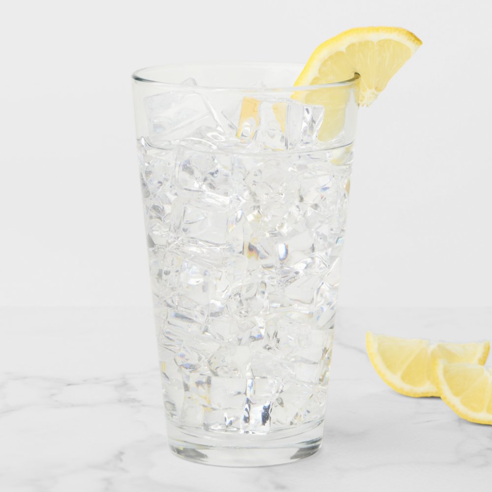 Monogram Name Simple Beer Glass