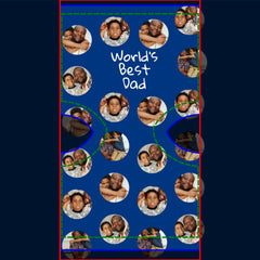 4 Photo Collage Worlds Best Dad Socks