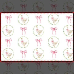 Goose Blush pink Bow Pastel Girl Birthday  Placemat