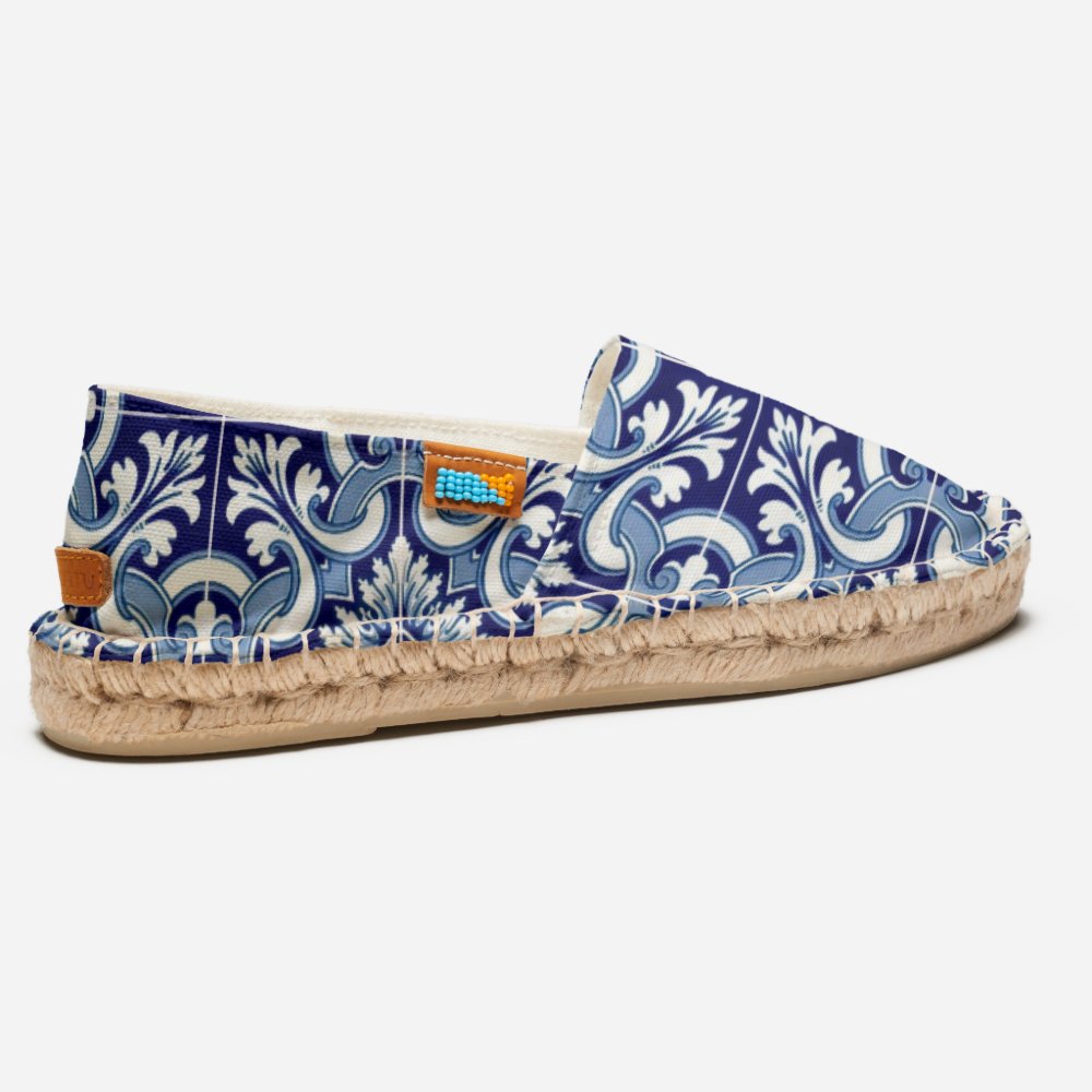 Portuguese blue tile espadrilles