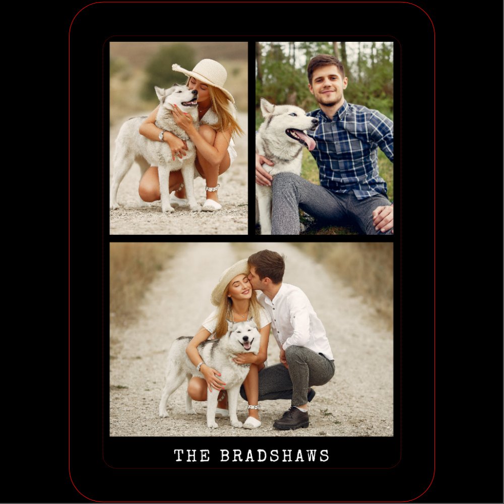 Modern 3 Photo Gallery Playing Cards