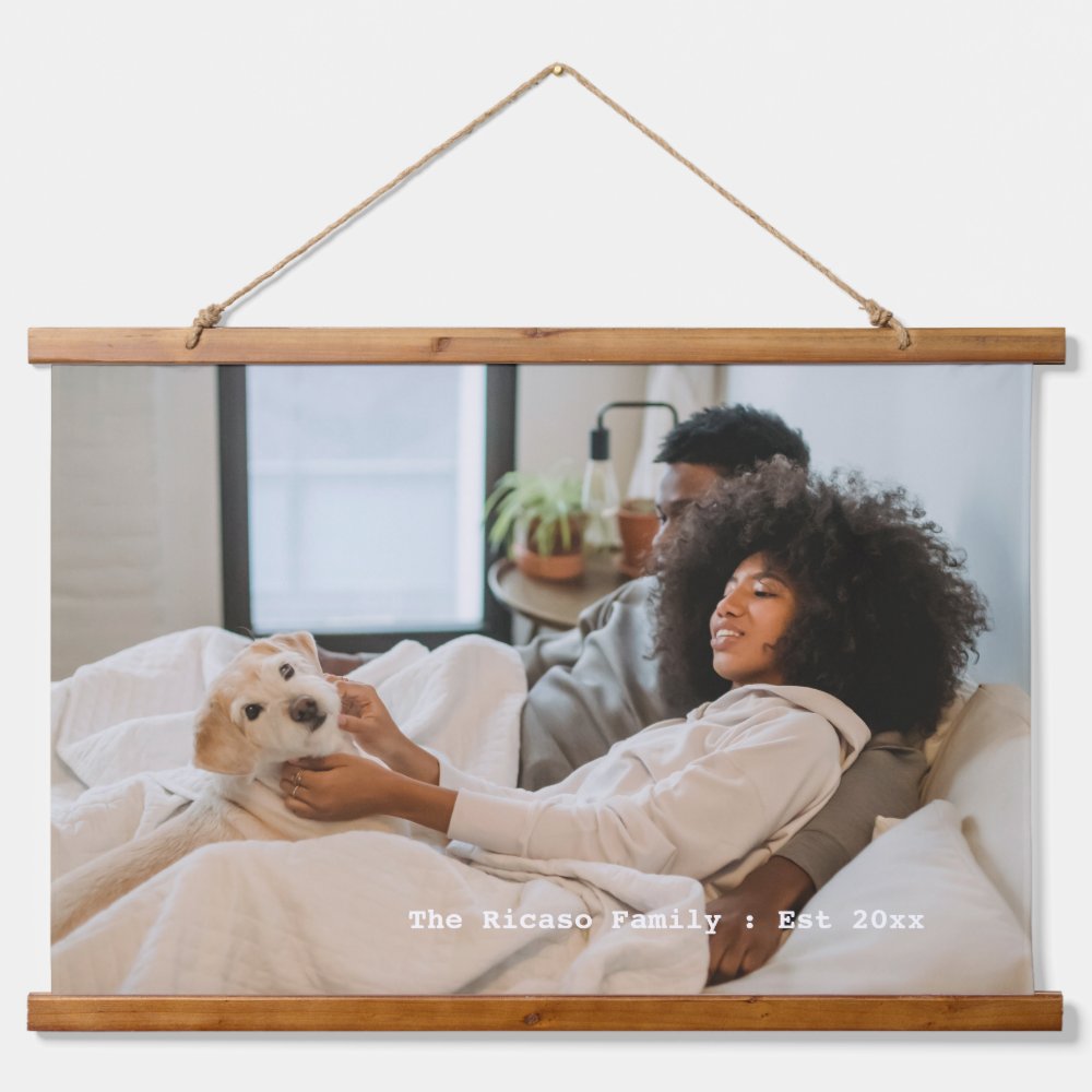 Personalized Photo and Text Hanging Tapestry