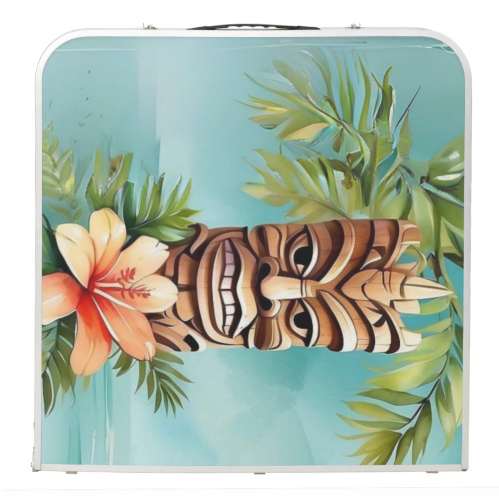 Tropical Tiki Party Beer Pong Table