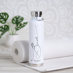 Bride | Custom Black Modern Script Font  Water Bottle