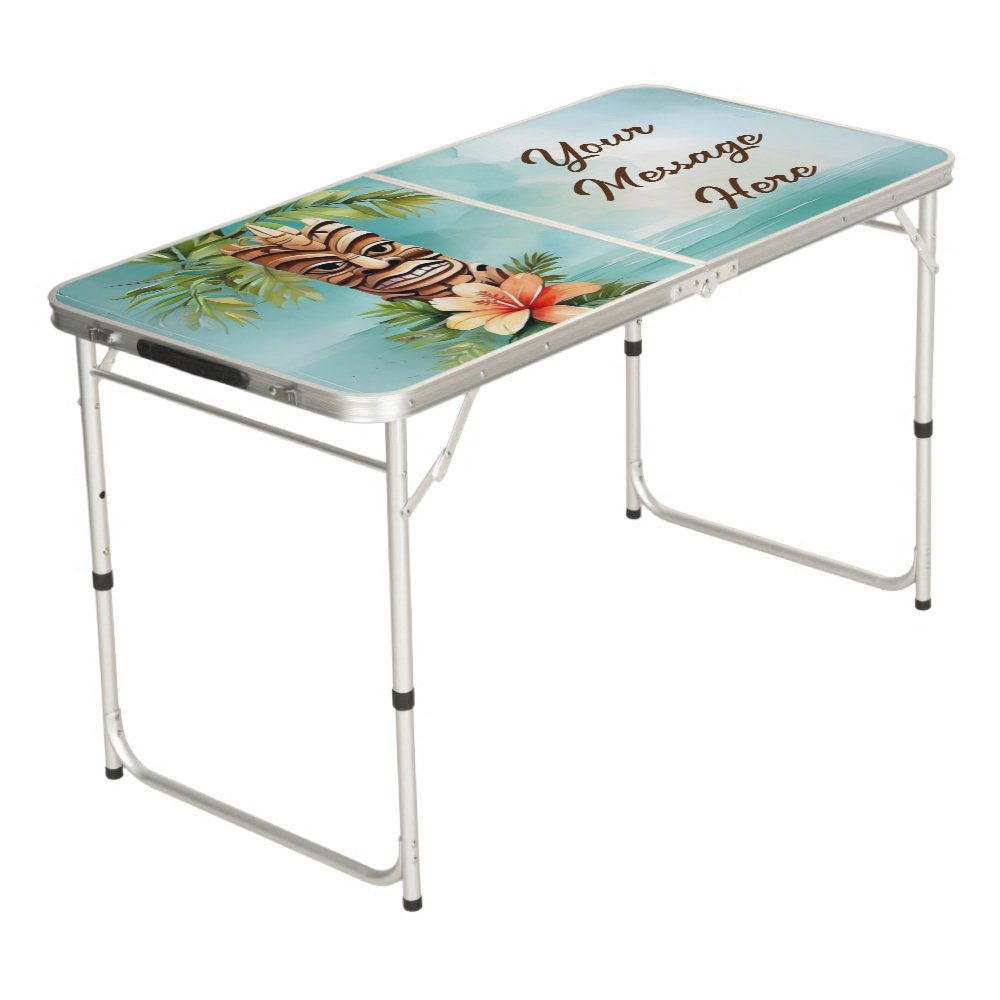 Tropical Tiki Party Beer Pong Table