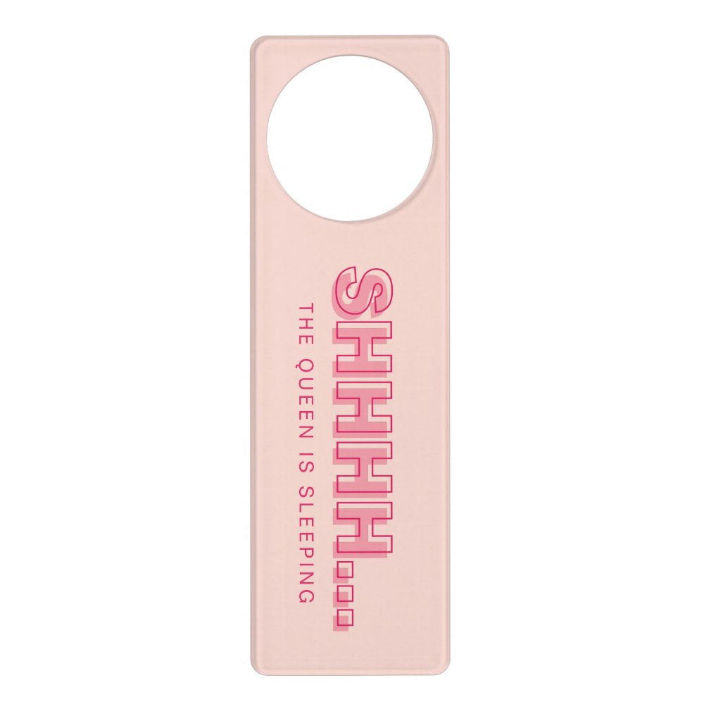 Bold Outline Shhhh Do not disturb Door Hanger