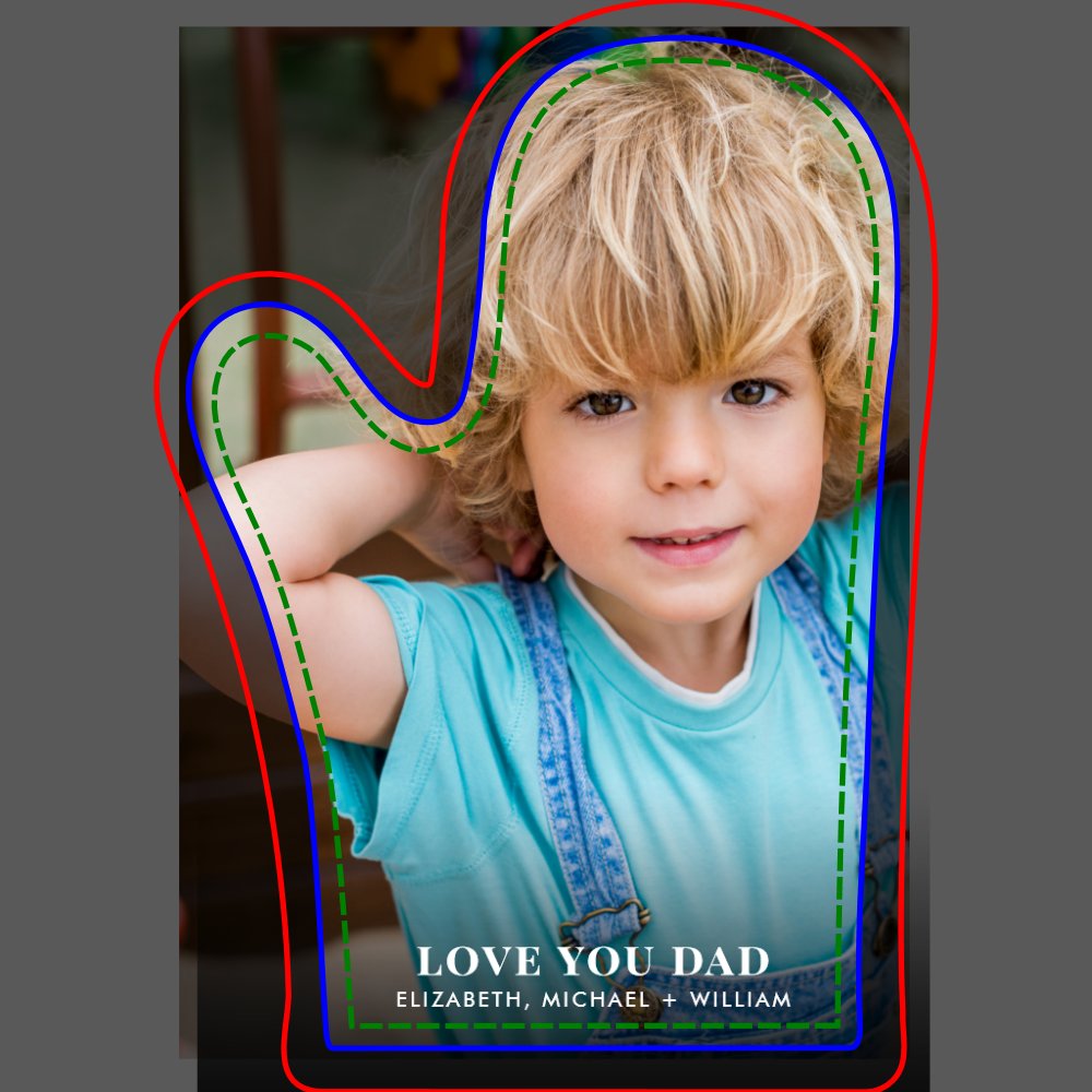 Dad Love You Photo Oven Mitt & Pot Holder Set