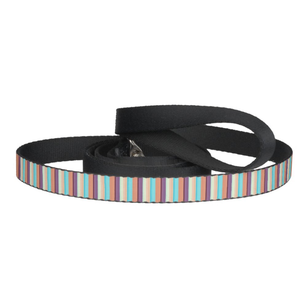 Cute blue brown stripes  pet leash