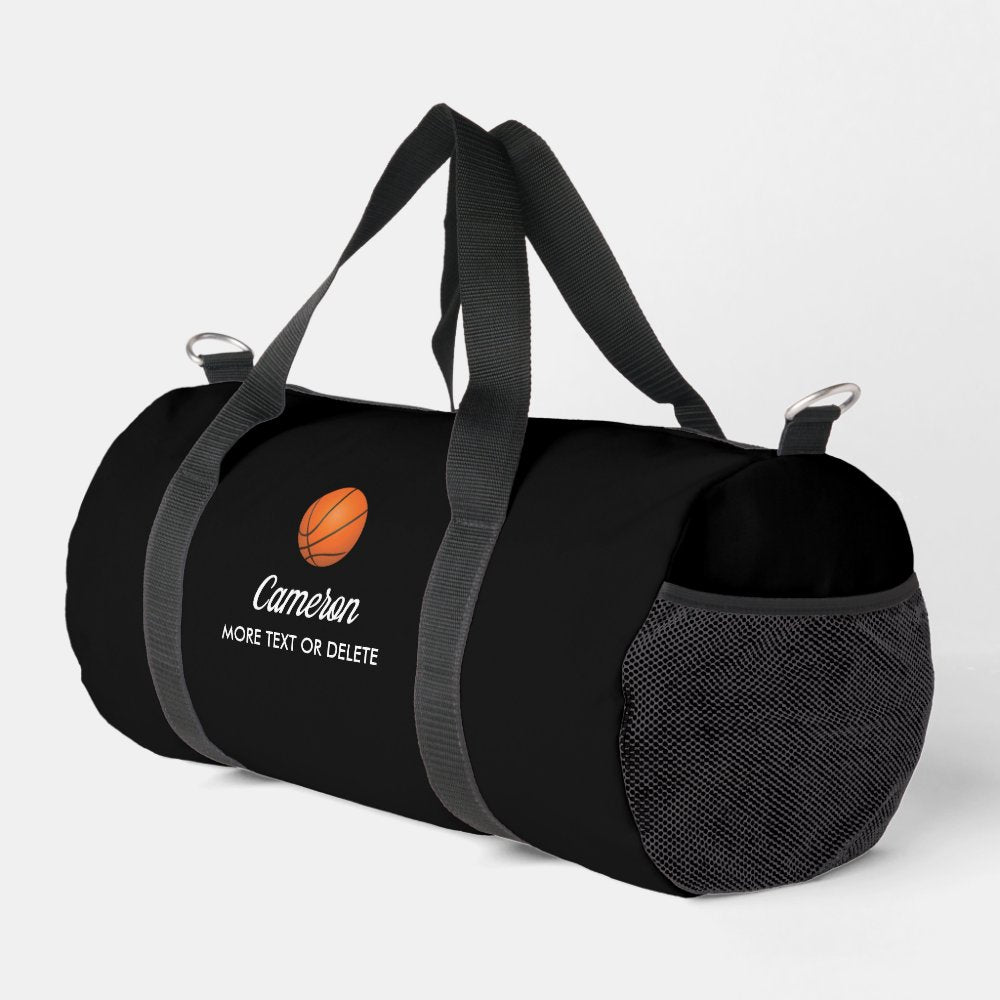 Basketball Team Personalized Name Custom Text Duffle Bag