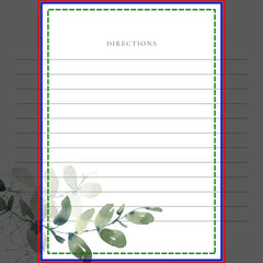 Eucalyptus Bridal Shower Recipe Cards