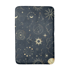 Celestial Sun and Moon Mystical  Bath Mat