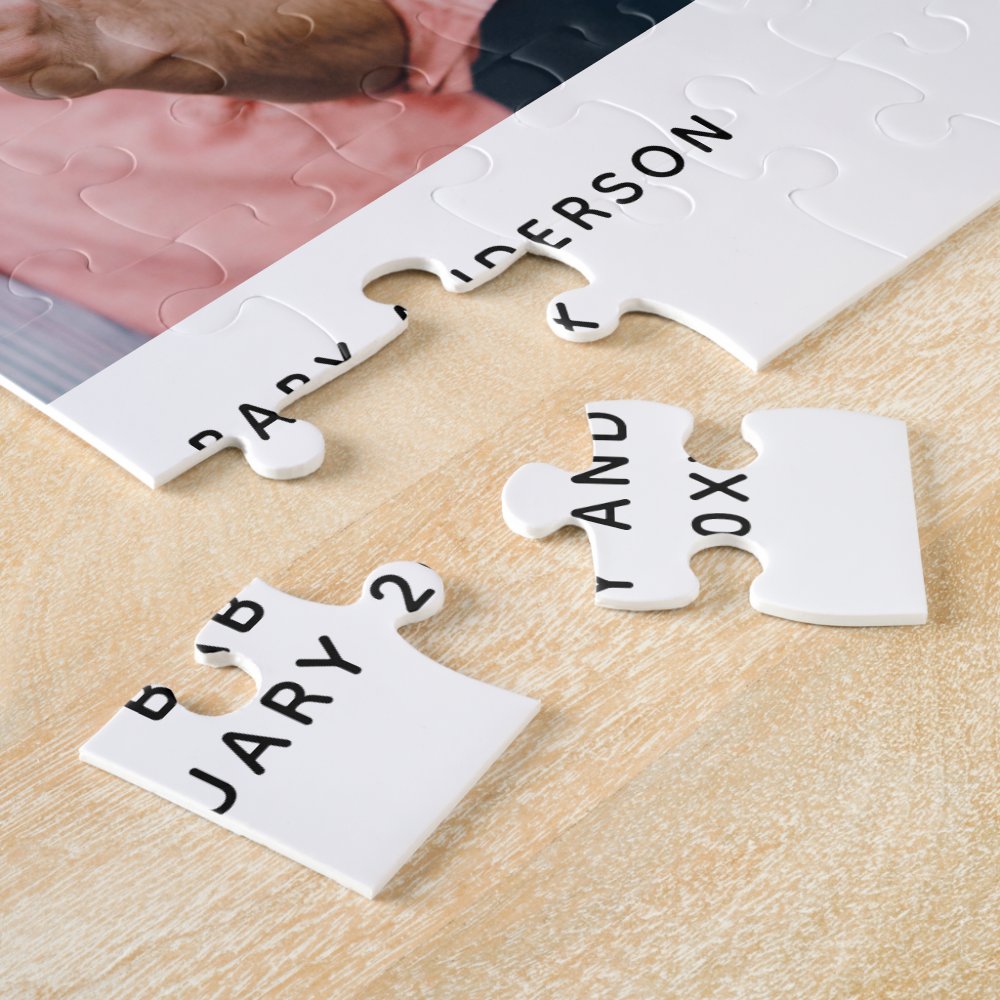 Unique Pregnancy Announcement Coming Soon Photo Jigsaw Puzzle