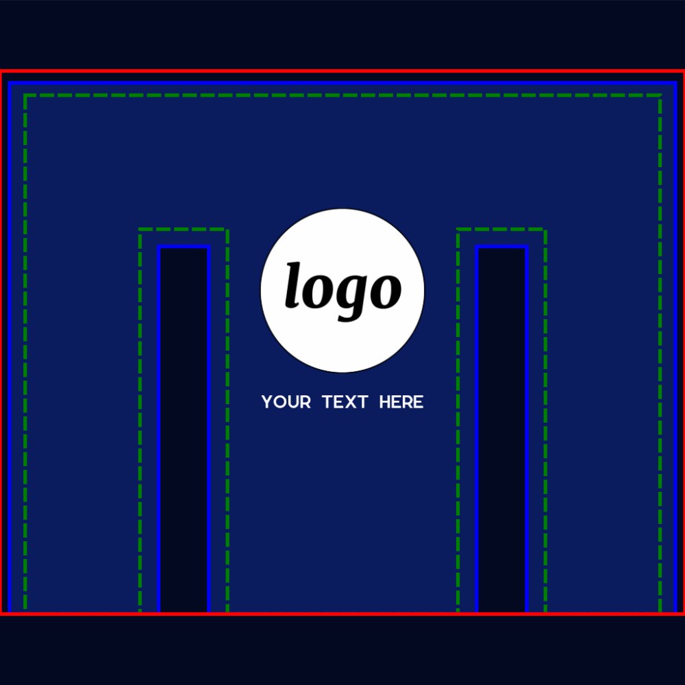 Logo Text Promotional Business Navy Blue Duffle Bag