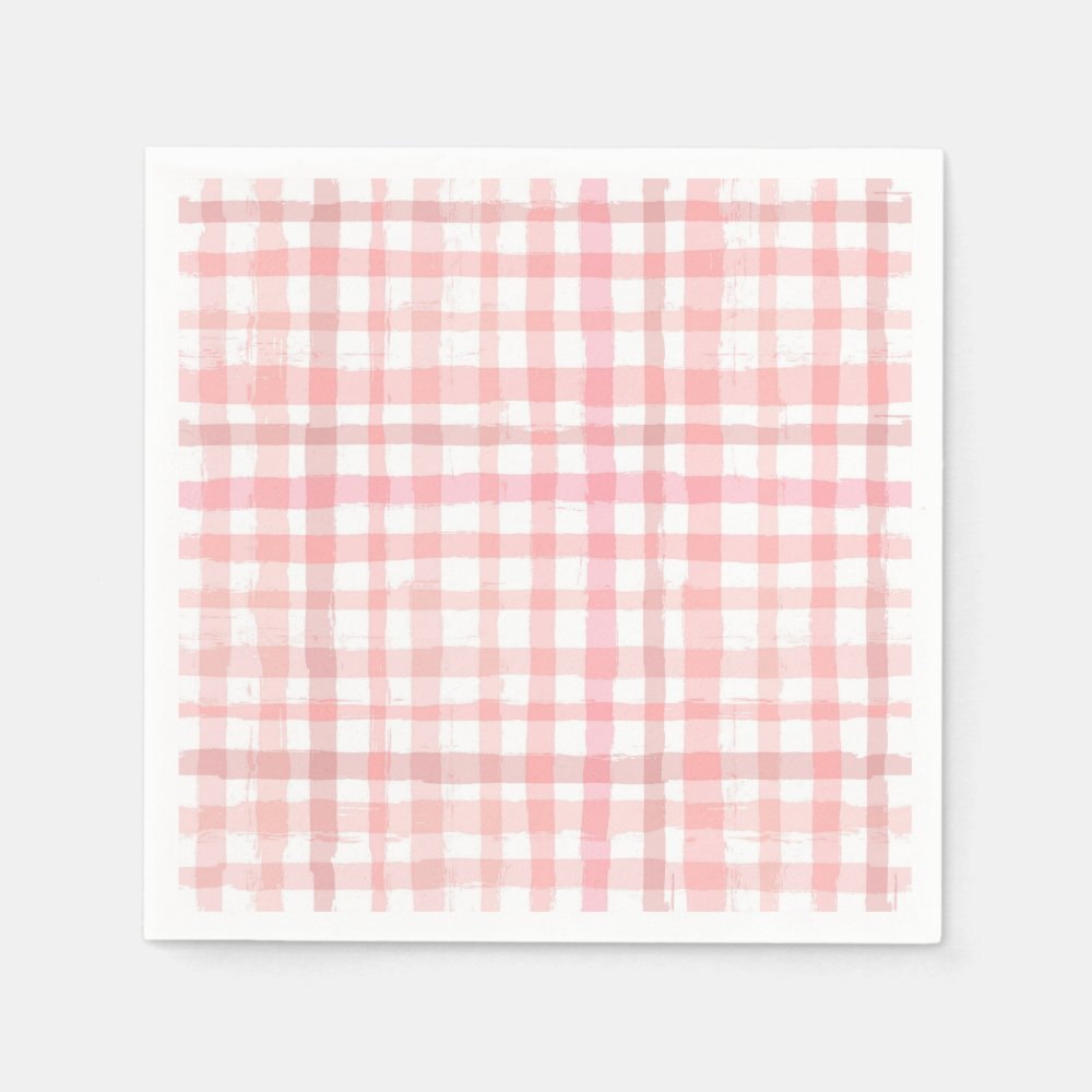 Strawberry Party Napkins | Gingham Napkins