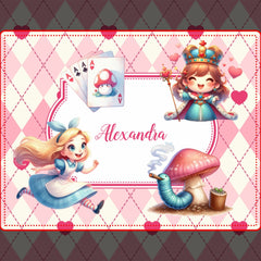 Cute Personalized Alice in Wonderland Metal Lunch Box