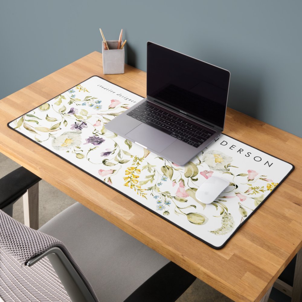 Home Premium Pampas Wildflower Large Office Desk Mat