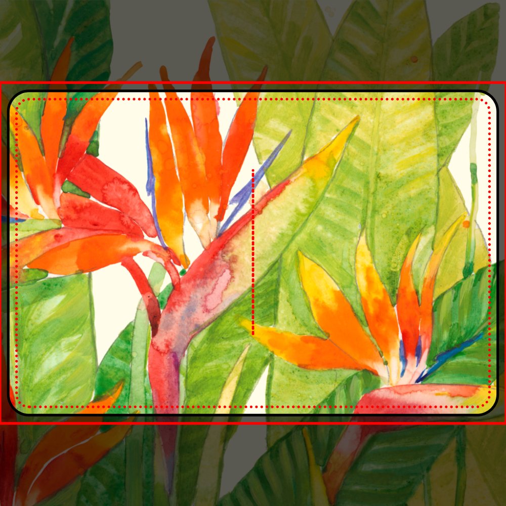 Tropical Flowers | Bird of Paradise Bathroom Mat