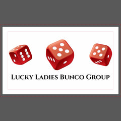 Bunco Red Lucky Dice Table Card Holder