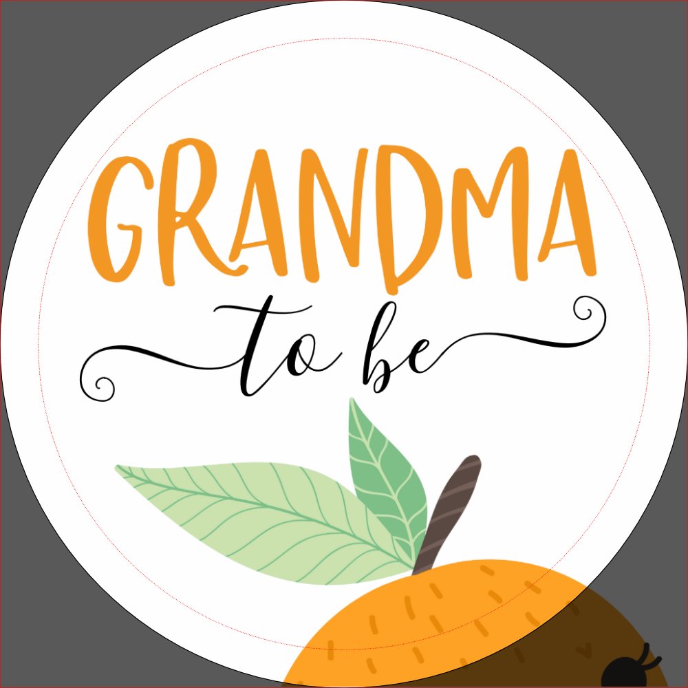 Little Cutie Citrus Orange Grandma To Be Button