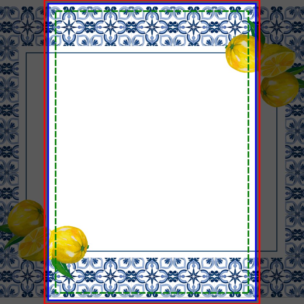 Lemon Italian Blue Tile Bridal Shower Recipe Card