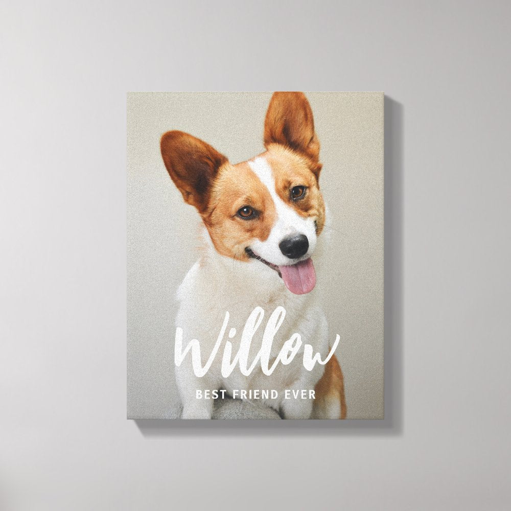 Beloved Caption Personalized Photo Wrapped Canvas Print