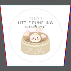 Little Dumpling White Baby Shower Favor Boxes