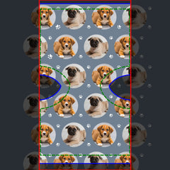 Funny Slate Custom 2 Dog Photo Paw Print Socks