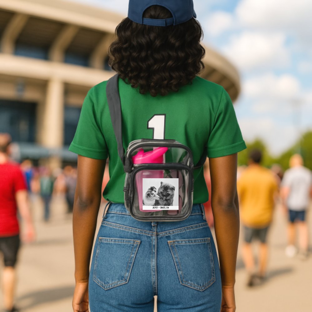 Personalized Pet Photo and Names Clear Crossbody Bag