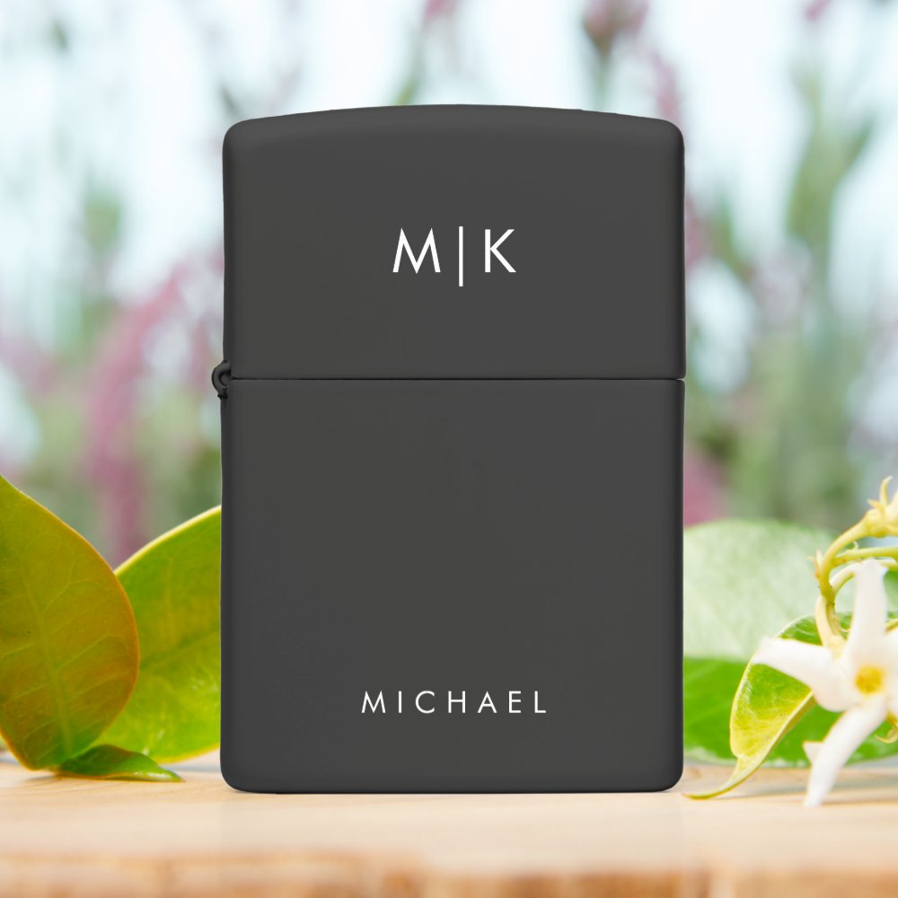 Modern Monogram Zippo Lighter