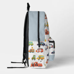 Transportation City Cars & Trucks Boy Printed Backpack