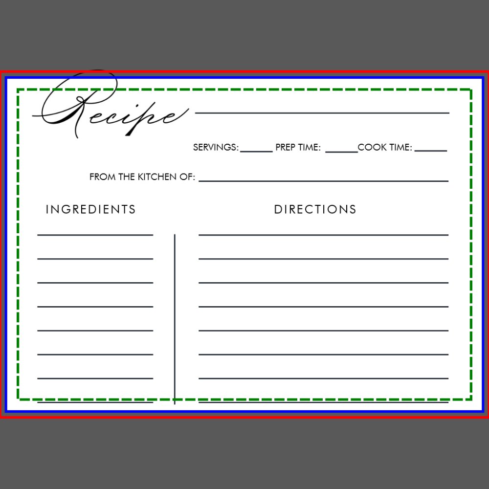 Minimalist Calligraphy Bridal Shower Recipe Card